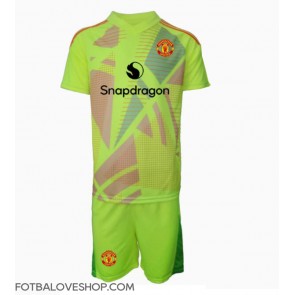 Manchester United Brankářské Dětské Venkovní Dres 2024-25 Krátký Rukáv (+ trenýrky)