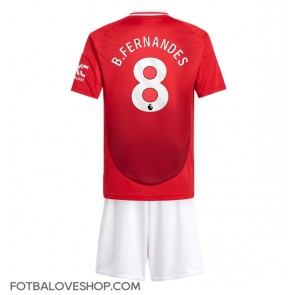 Manchester United Bruno Fernandes #8 Dětské Domácí Dres 2024-25 Krátký Rukáv (+ trenýrky)