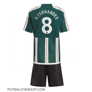 Manchester United Bruno Fernandes #8 Dětské Venkovní Dres 2023-24 Krátký Rukáv (+ trenýrky)