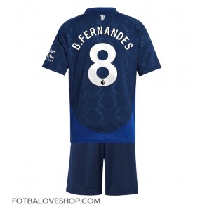Manchester United Bruno Fernandes #8 Dětské Venkovní Dres 2024-25 Krátký Rukáv (+ trenýrky)