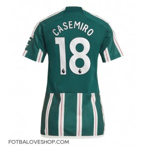 Manchester United Casemiro #18 Dámské Venkovní Dres 2023-24 Krátký Rukáv