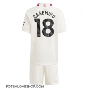 Manchester United Casemiro #18 Dětské Alternativní Dres 2023-24 Krátký Rukáv (+ trenýrky)