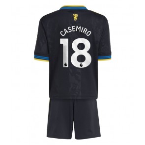 Manchester United Casemiro #18 Dětské Alternativní Dres 2025-26 Krátký Rukáv (+ trenýrky)