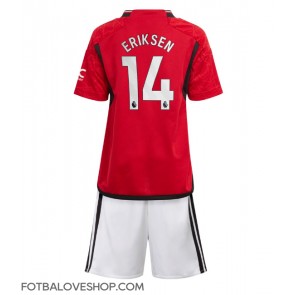 Manchester United Christian Eriksen #14 Dětské Domácí Dres 2023-24 Krátký Rukáv (+ trenýrky)