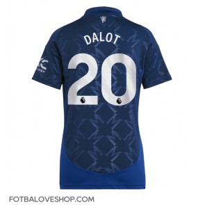 Manchester United Diogo Dalot #20 Dámské Venkovní Dres 2024-25 Krátký Rukáv
