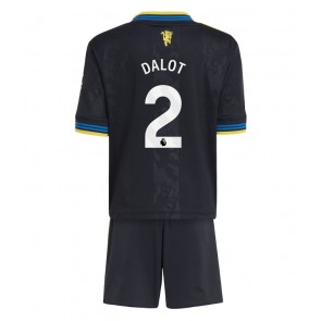 Manchester United Diogo Dalot #2 Dětské Alternativní Dres 2025-26 Krátký Rukáv (+ trenýrky)