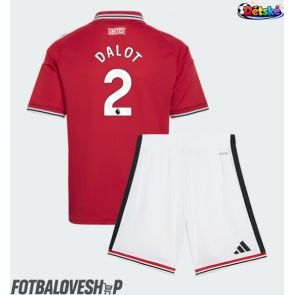 Manchester United Diogo Dalot #2 Dětské Domácí Dres 2026-27 Krátký Rukáv (+ trenýrky)
