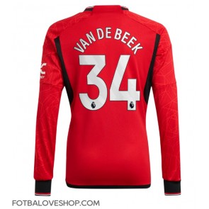 Manchester United Donny van de Beek #34 Domácí Dres 2023-24 Dlouhý Rukáv