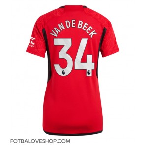 Manchester United Donny van de Beek #34 Dámské Domácí Dres 2023-24 Krátký Rukáv