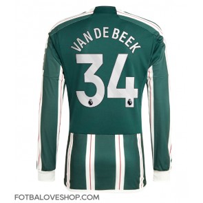 Manchester United Donny van de Beek #34 Venkovní Dres 2023-24 Dlouhý Rukáv