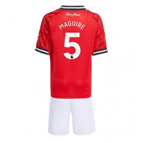 Manchester United Harry Maguire #5 Dětské Domácí Dres 2025-26 Krátký Rukáv (+ trenýrky)