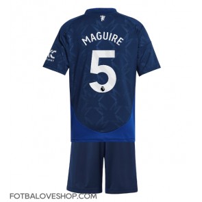 Manchester United Harry Maguire #5 Dětské Venkovní Dres 2024-25 Krátký Rukáv (+ trenýrky)