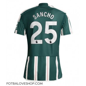 Manchester United Jadon Sancho #25 Venkovní Dres 2023-24 Krátký Rukáv