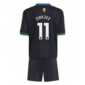 Manchester United Joshua Zirkzee #11 Dětské Alternativní Dres 2025-26 Krátký Rukáv (+ trenýrky)