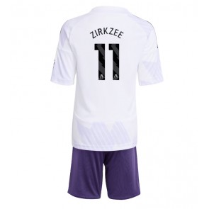 Manchester United Joshua Zirkzee #11 Dětské Venkovní Dres 2025-26 Krátký Rukáv (+ trenýrky)