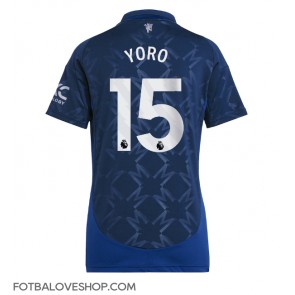 Manchester United Leny Yoro #15 Dámské Venkovní Dres 2024-25 Krátký Rukáv