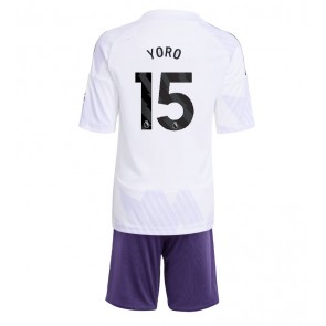 Manchester United Leny Yoro #15 Dětské Venkovní Dres 2025-26 Krátký Rukáv (+ trenýrky)
