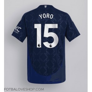 Manchester United Leny Yoro #15 Venkovní Dres 2024-25 Krátký Rukáv