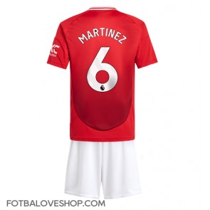 Manchester United Lisandro Martinez #6 Dětské Domácí Dres 2024-25 Krátký Rukáv (+ trenýrky)