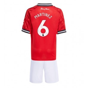 Manchester United Lisandro Martinez #6 Dětské Domácí Dres 2025-26 Krátký Rukáv (+ trenýrky)