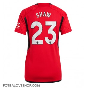 Manchester United Luke Shaw #23 Dámské Domácí Dres 2023-24 Krátký Rukáv