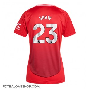 Manchester United Luke Shaw #23 Dámské Domácí Dres 2024-25 Krátký Rukáv