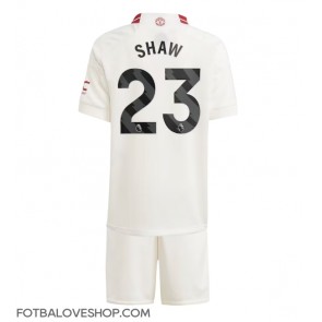 Manchester United Luke Shaw #23 Dětské Alternativní Dres 2023-24 Krátký Rukáv (+ trenýrky)