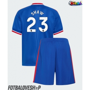Manchester United Luke Shaw #23 Dětské Venkovní Dres 2026-27 Krátký Rukáv (+ trenýrky)
