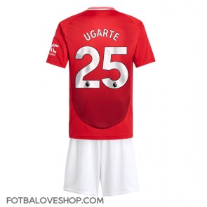 Manchester United Manuel Ugarte #25 Dětské Domácí Dres 2024-25 Krátký Rukáv (+ trenýrky)