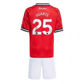 Manchester United Manuel Ugarte #25 Dětské Domácí Dres 2025-26 Krátký Rukáv (+ trenýrky)