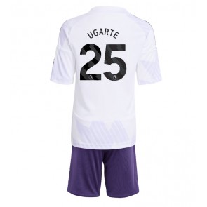 Manchester United Manuel Ugarte #25 Dětské Venkovní Dres 2025-26 Krátký Rukáv (+ trenýrky)