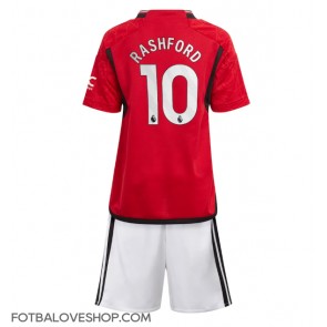 Manchester United Marcus Rashford #10 Dětské Domácí Dres 2023-24 Krátký Rukáv (+ trenýrky)