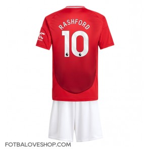 Manchester United Marcus Rashford #10 Dětské Domácí Dres 2024-25 Krátký Rukáv (+ trenýrky)