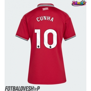 Manchester United Matheus Cunha #10 Dámské Domácí Dres 2026-27 Krátký Rukáv