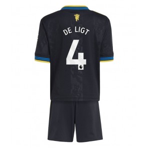 Manchester United Matthijs de Ligt #4 Dětské Alternativní Dres 2025-26 Krátký Rukáv (+ trenýrky)