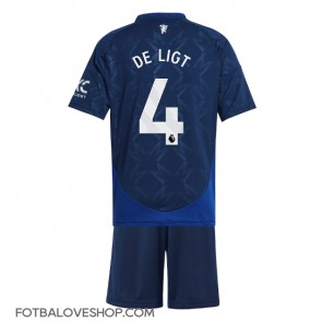 Manchester United Matthijs de Ligt #4 Dětské Venkovní Dres 2024-25 Krátký Rukáv (+ trenýrky)