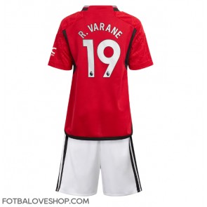 Manchester United Raphael Varane #19 Dětské Domácí Dres 2023-24 Krátký Rukáv (+ trenýrky)