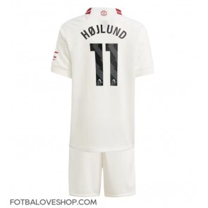 Manchester United Rasmus Hojlund #11 Dětské Alternativní Dres 2023-24 Krátký Rukáv (+ trenýrky)
