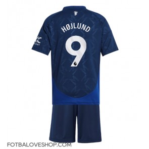 Manchester United Rasmus Hojlund #9 Dětské Venkovní Dres 2024-25 Krátký Rukáv (+ trenýrky)