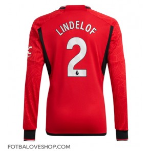 Manchester United Victor Lindelof #2 Domácí Dres 2023-24 Dlouhý Rukáv
