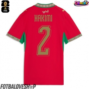 Maroko Achraf Hakimi #2 Dámské Domácí Dres MS 2026 Krátký Rukáv