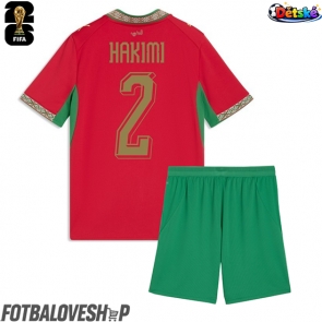 Maroko Achraf Hakimi #2 Dětské Domácí Dres MS 2026 Krátký Rukáv (+ trenýrky)