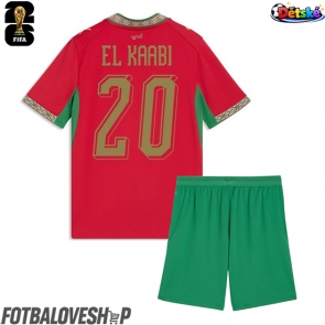Maroko Ayoub El Kaabi #20 Dětské Domácí Dres MS 2026 Krátký Rukáv (+ trenýrky)