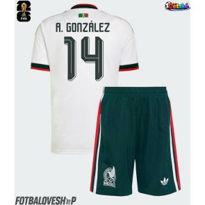 Mexiko Armando Gonzalez #14 Dětské Venkovní Dres MS 2026 Krátký Rukáv (+ trenýrky)