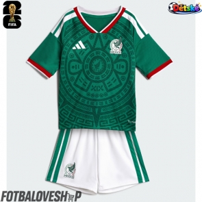 Mexiko Dětské Domácí Dres MS 2026 Krátký Rukáv (+ trenýrky)
