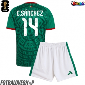 Mexiko Erick Sanchez #14 Dětské Domácí Dres MS 2026 Krátký Rukáv (+ trenýrky)