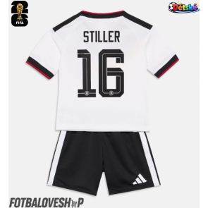 Německo Angelo Stiller #16 Dětské Domácí Dres MS 2026 Krátký Rukáv (+ trenýrky)