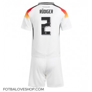 Německo Antonio Rudiger #2 Dětské Domácí Dres ME 2024 Krátký Rukáv (+ trenýrky)