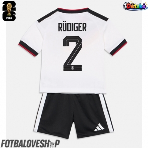 Německo Antonio Rudiger #2 Dětské Domácí Dres MS 2026 Krátký Rukáv (+ trenýrky)