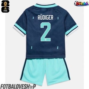 Německo Antonio Rudiger #2 Dětské Venkovní Dres MS 2026 Krátký Rukáv (+ trenýrky)